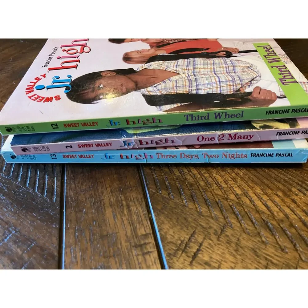 Sweet Valley Jr. High Book Lot of 3, Third Wheel, Three Days, One 2 Many,Vintage
